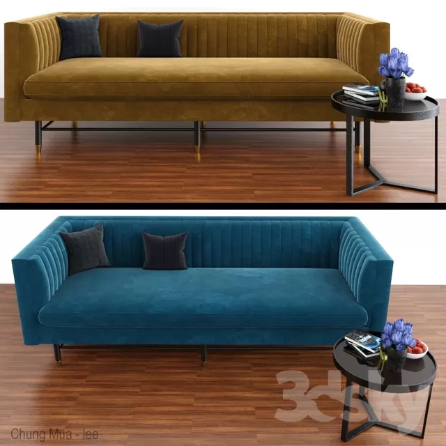 3DSKYFREE – LIVINGROOM - SOFA - LONG 3DS MAX MODELS