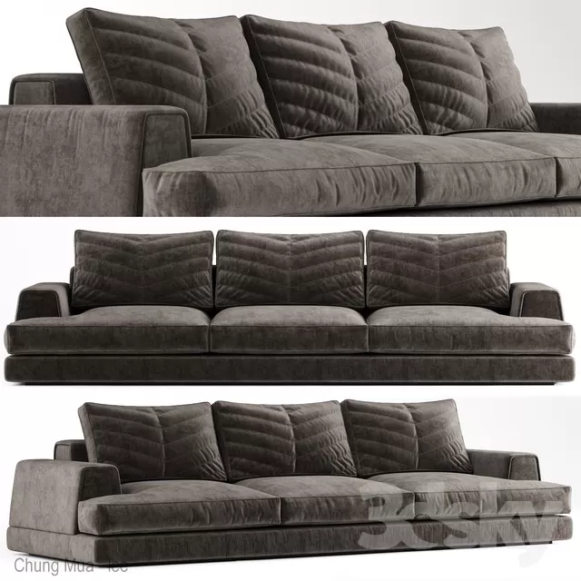 3DSKYFREE – LIVINGROOM - SOFA - LONG 3DS MAX MODELS