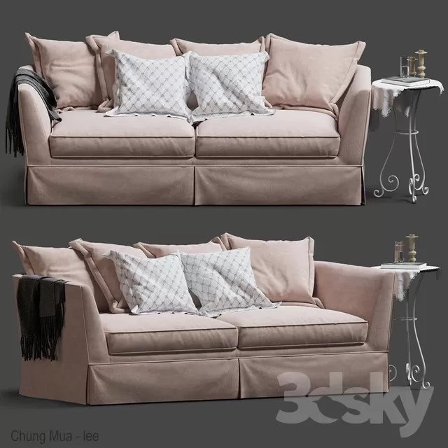3DSKYFREE – LIVINGROOM - SOFA - LONG 3DS MAX MODELS