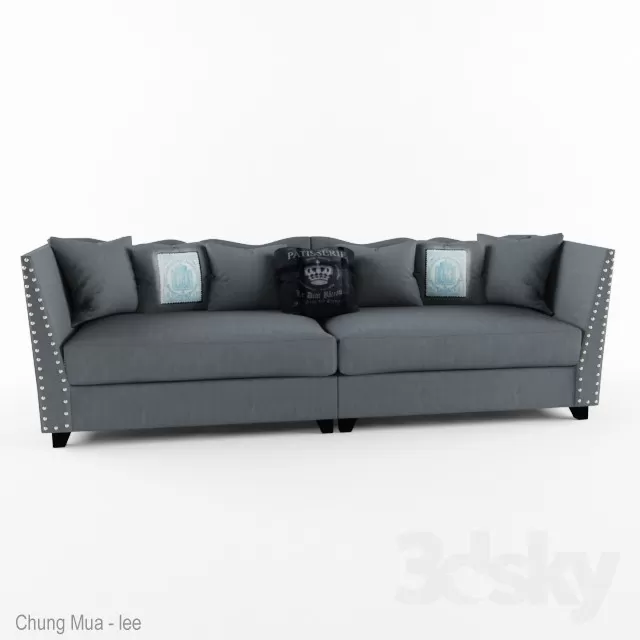 3DSKYFREE – LIVINGROOM - SOFA - LONG 3DS MAX MODELS