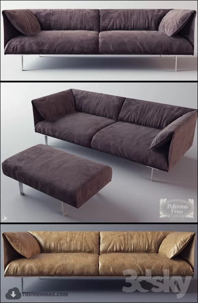 3DSKYFREE – LIVINGROOM - SOFA - LONG 3DS MAX MODELS