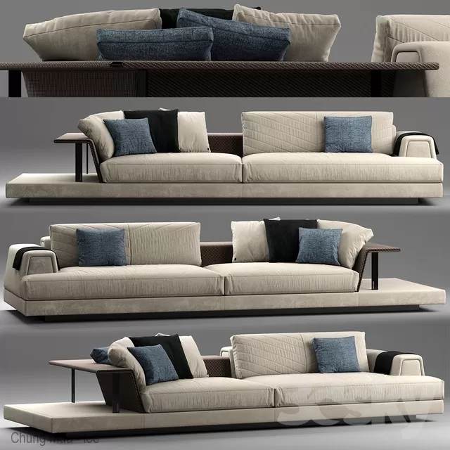 3DSKYFREE – LIVINGROOM - SOFA - LONG 3DS MAX MODELS
