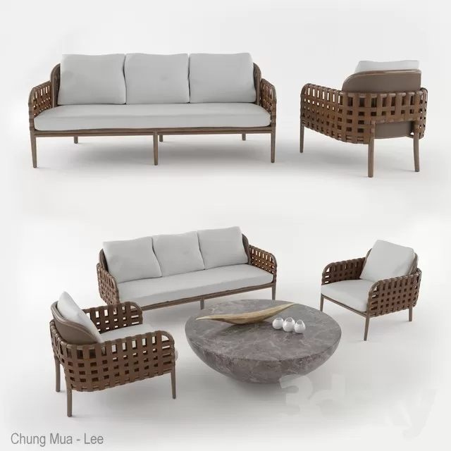 3DSKYFREE – LIVINGROOM - SOFA - LONG 3DS MAX MODELS