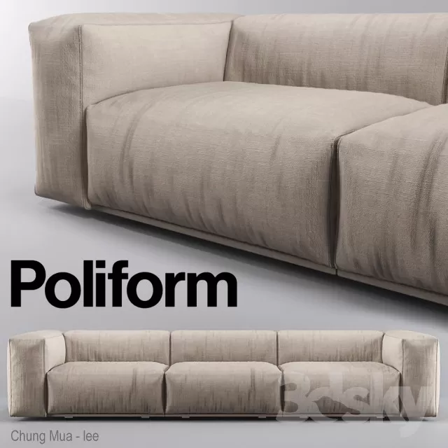 3DSKYFREE – LIVINGROOM - SOFA - LONG 3DS MAX MODELS