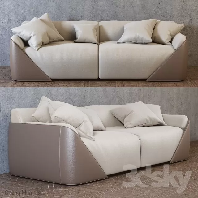 3DSKYFREE – LIVINGROOM - SOFA - LONG 3DS MAX MODELS