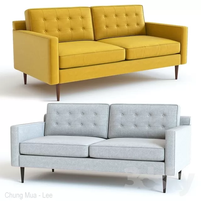 3DSKYFREE – LIVINGROOM - SOFA - LONG 3DS MAX MODELS