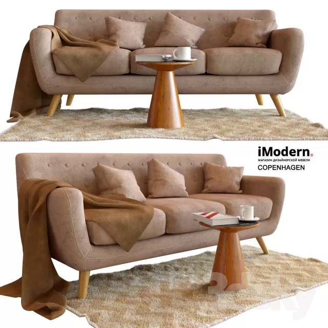 3DSKYFREE – LIVINGROOM - SOFA - LONG 3DS MAX MODELS