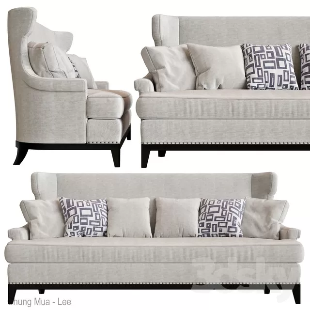 3DSKYFREE – LIVINGROOM - SOFA - LONG 3DS MAX MODELS