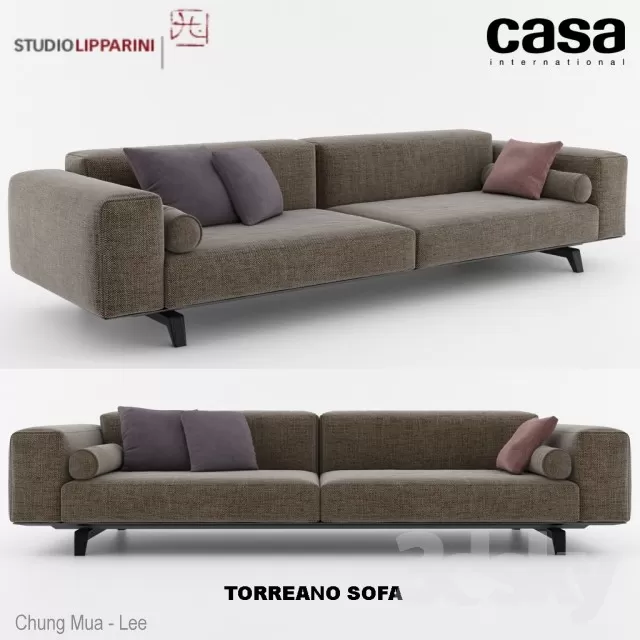 3DSKYFREE – LIVINGROOM - SOFA - LONG 3DS MAX MODELS