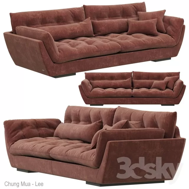 3DSKYFREE – LIVINGROOM - SOFA - LONG 3DS MAX MODELS