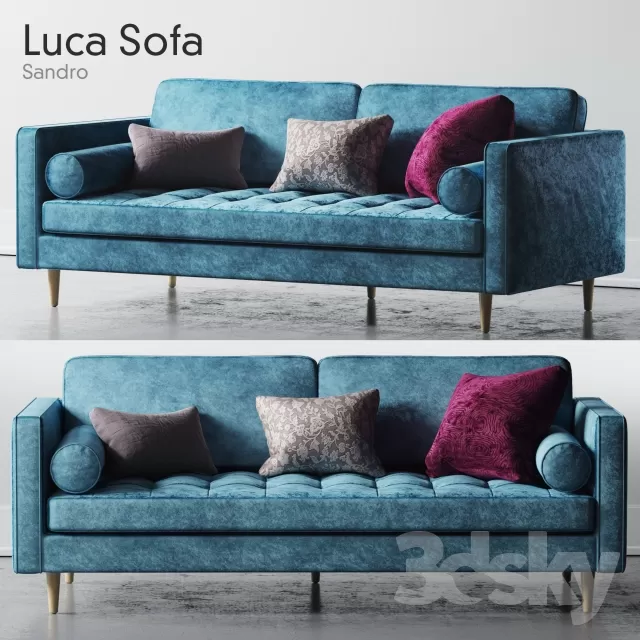 3DSKYFREE – LIVINGROOM - SOFA - LONG 3DS MAX MODELS