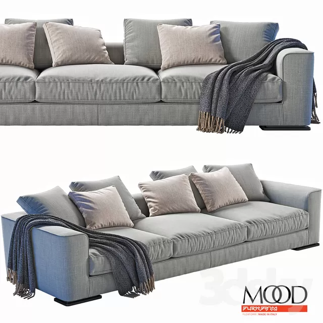 3DSKYFREE – LIVINGROOM - SOFA - LONG 3DS MAX MODELS
