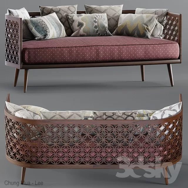 3DSKYFREE – LIVINGROOM - SOFA - LONG 3DS MAX MODELS