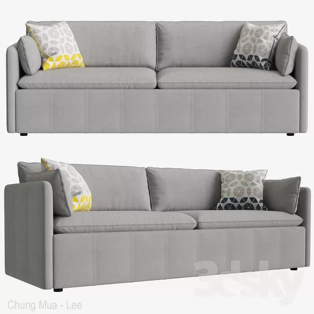 3DSKYFREE – LIVINGROOM - SOFA - LONG 3DS MAX MODELS