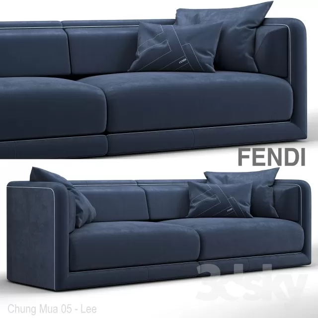 3DSKYFREE – LIVINGROOM - SOFA - LONG 3DS MAX MODELS