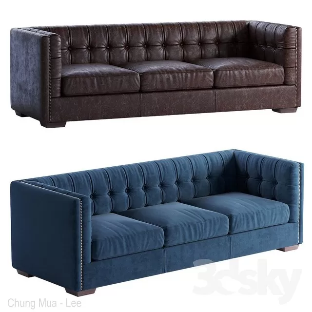 3DSKYFREE – LIVINGROOM - SOFA - LONG 3DS MAX MODELS