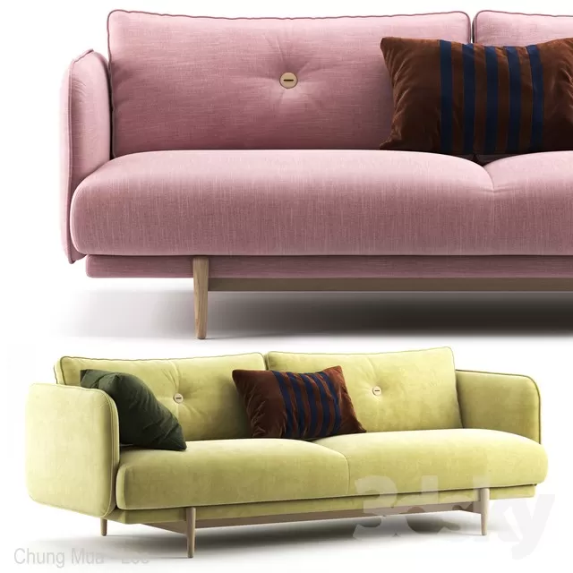 3DSKYFREE – LIVINGROOM - SOFA - LONG 3DS MAX MODELS