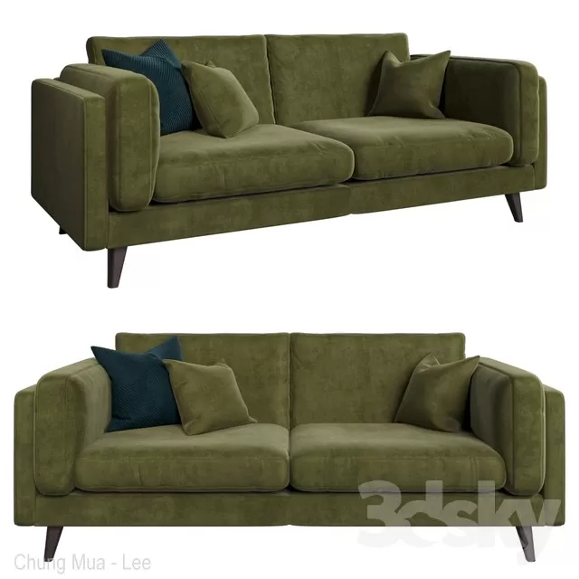 3DSKYFREE – LIVINGROOM - SOFA - LONG 3DS MAX MODELS