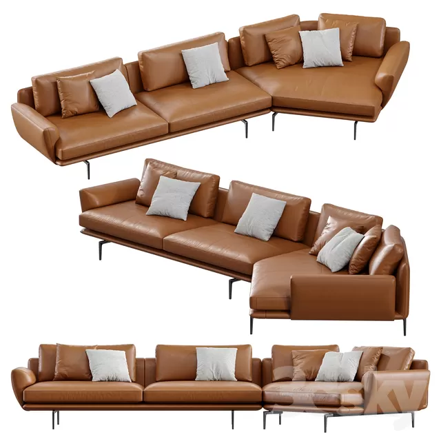 3DSKYFREE – LIVINGROOM - SOFA - LONG 3DS MAX MODELS