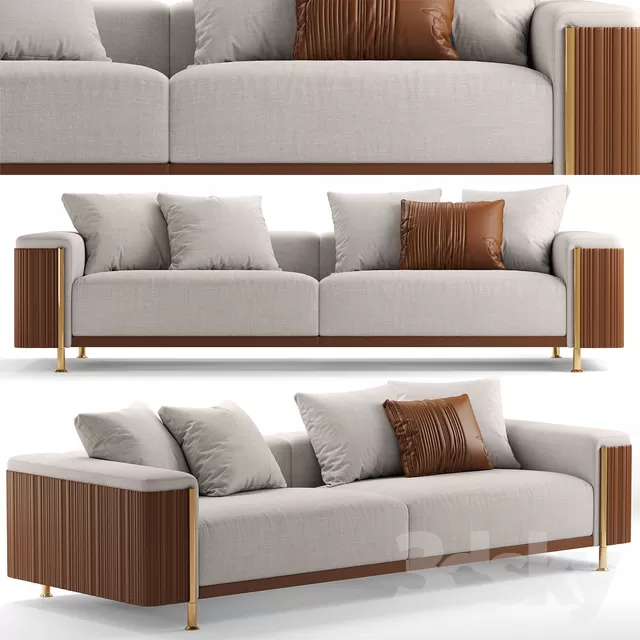 3DSKYFREE – LIVINGROOM - SOFA - LONG 3DS MAX MODELS