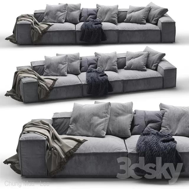 3DSKYFREE – LIVINGROOM - SOFA - LONG 3DS MAX MODELS