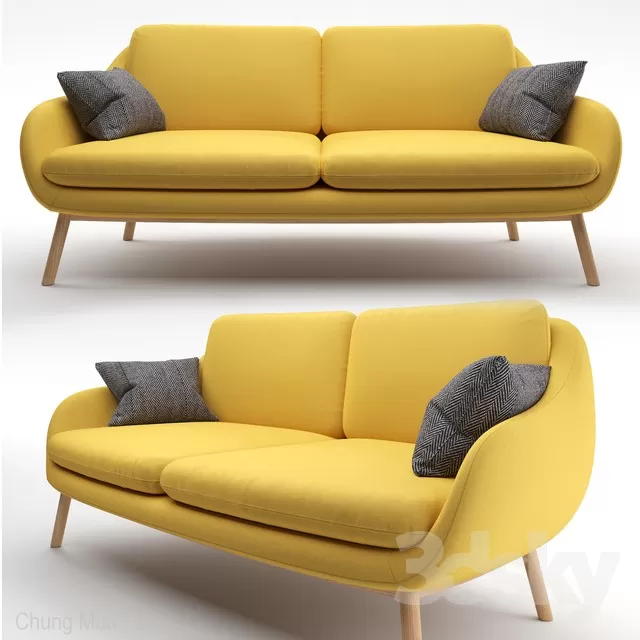 3DSKYFREE – LIVINGROOM - SOFA - LONG 3DS MAX MODELS