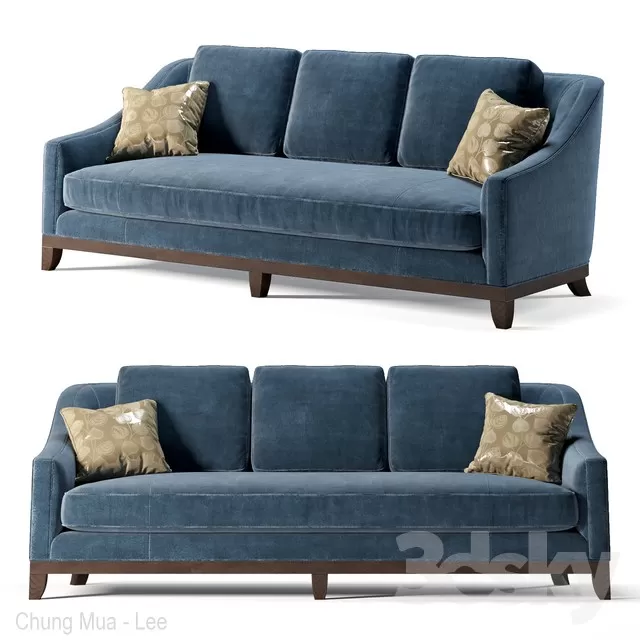 3DSKYFREE – LIVINGROOM - SOFA - LONG 3DS MAX MODELS