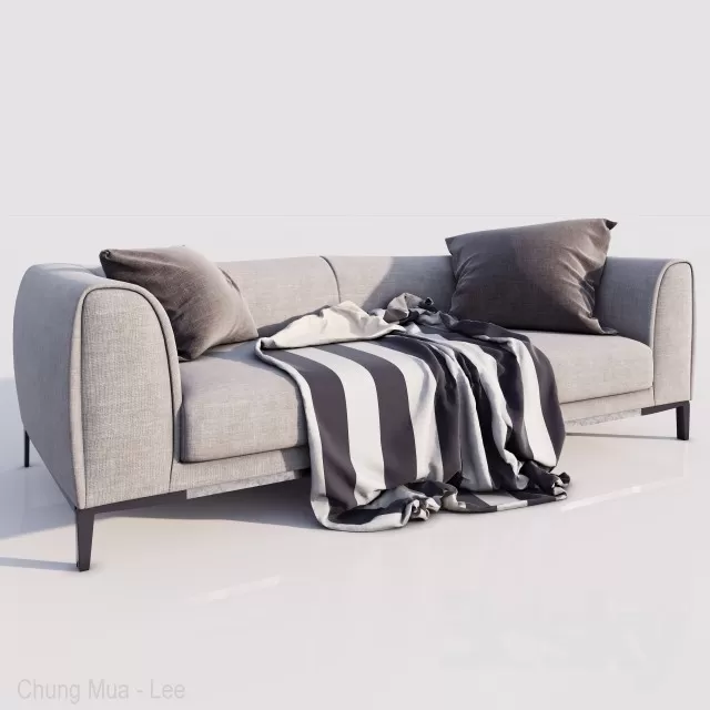 3DSKYFREE – LIVINGROOM - SOFA - LONG 3DS MAX MODELS