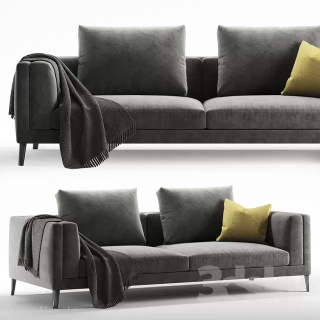 3DSKYFREE – LIVINGROOM - SOFA - LONG 3DS MAX MODELS