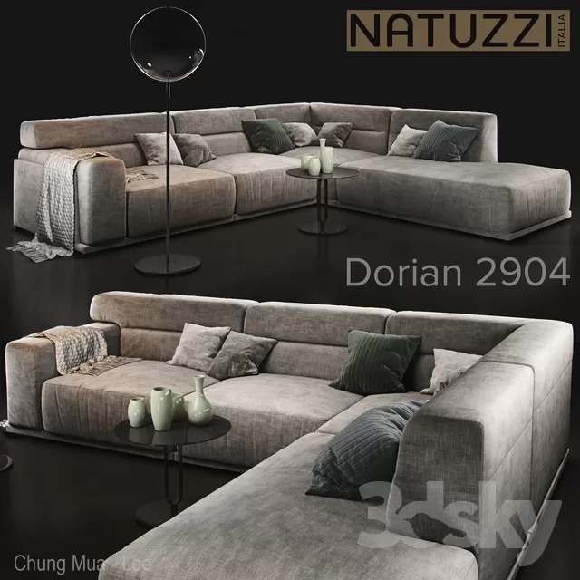 3DSKYFREE – LIVINGROOM - SOFA - SECTIONAL 3DS MAX MODELS