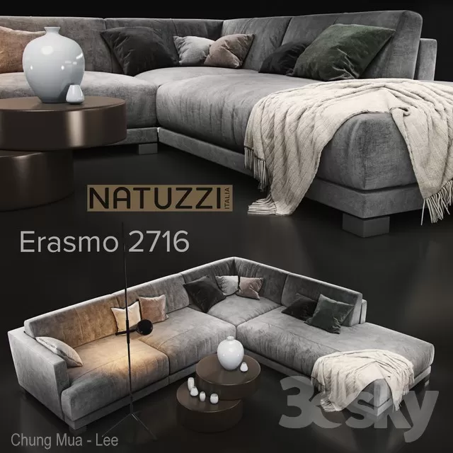 3DSKYFREE – LIVINGROOM - SOFA - SECTIONAL 3DS MAX MODELS