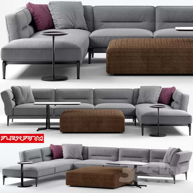 3DSKYFREE – LIVINGROOM - SOFA - SECTIONAL 3DS MAX MODELS