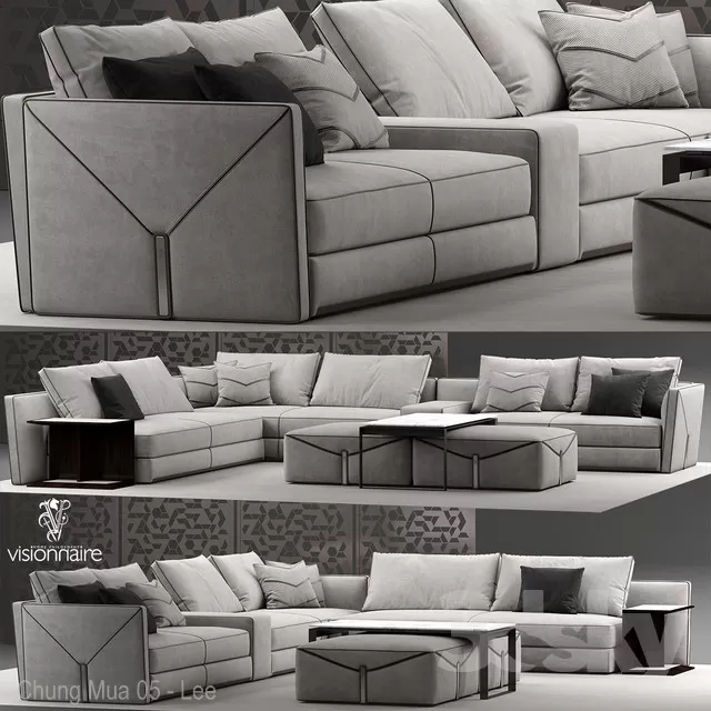 3DSKYFREE – LIVINGROOM - SOFA - SECTIONAL 3DS MAX MODELS