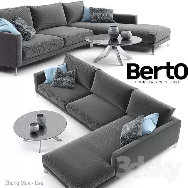 3DSKYFREE – LIVINGROOM - SOFA - SECTIONAL 3DS MAX MODELS