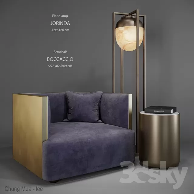 3DSKYFREE – LIVINGROOM - SOFA - SINGLE 3DS MAX MODELS