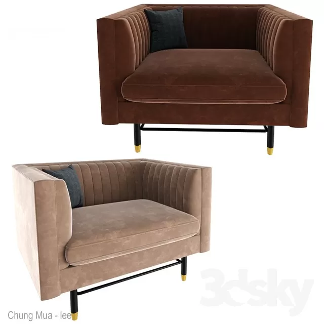 3DSKYFREE – LIVINGROOM - SOFA - SINGLE 3DS MAX MODELS