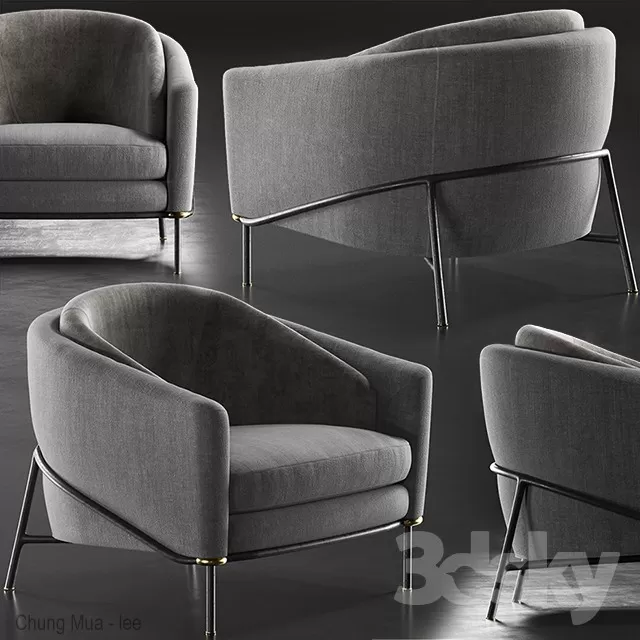 3DSKYFREE – LIVINGROOM - SOFA - SINGLE 3DS MAX MODELS