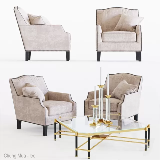 3DSKYFREE – LIVINGROOM - SOFA - SINGLE 3DS MAX MODELS