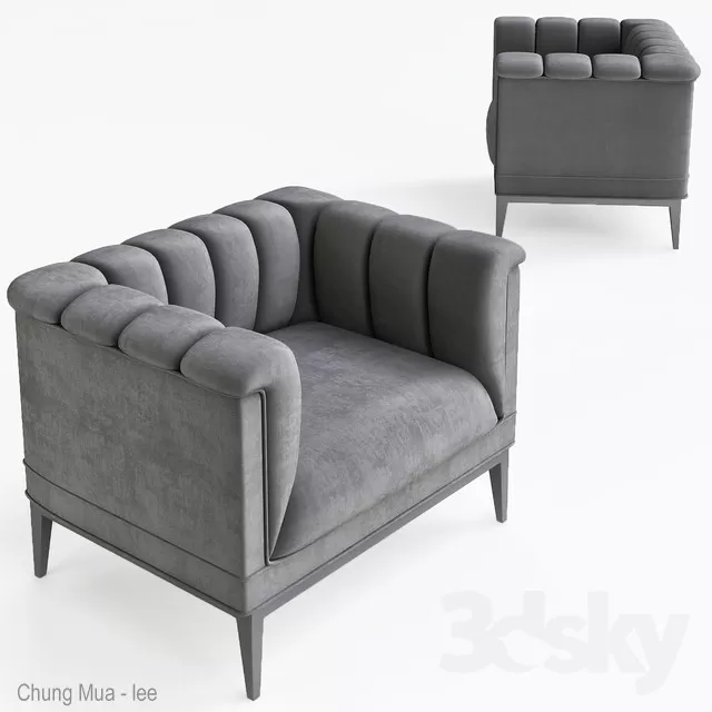 3DSKYFREE – LIVINGROOM - SOFA - SINGLE 3DS MAX MODELS