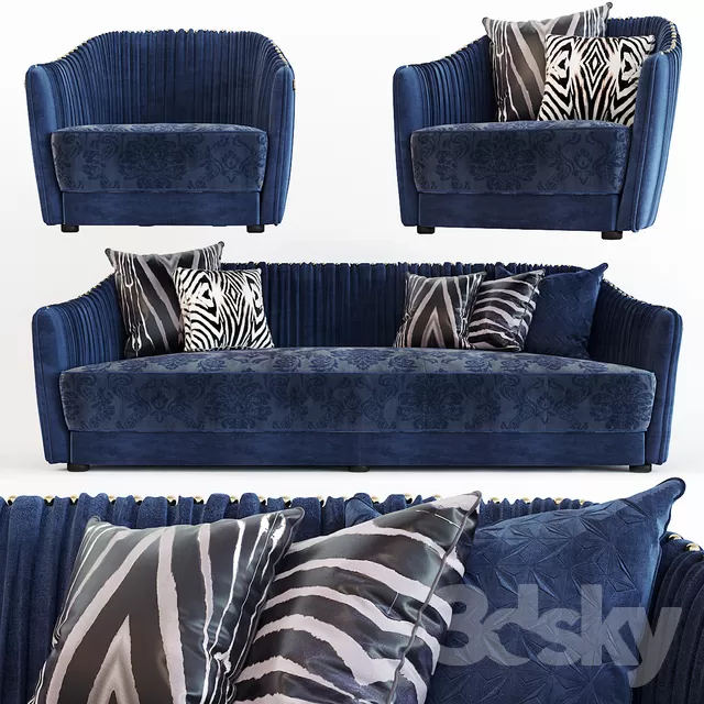 3DSKYFREE – LIVINGROOM - SOFA - SINGLE 3DS MAX MODELS