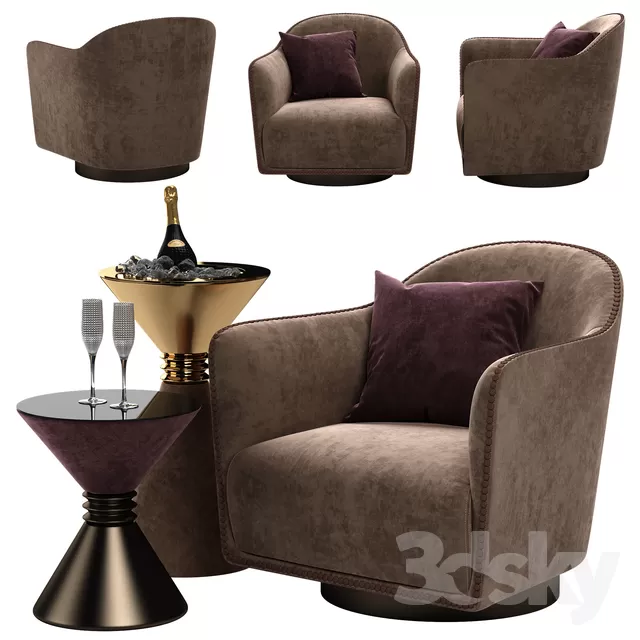 3DSKYFREE – LIVINGROOM - SOFA - SINGLE 3DS MAX MODELS