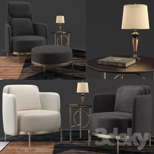 3DSKYFREE – LIVINGROOM - SOFA - SINGLE 3DS MAX MODELS