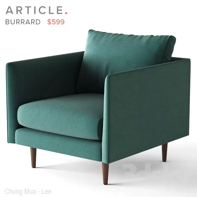 3DSKYFREE – LIVINGROOM - SOFA - SINGLE 3DS MAX MODELS