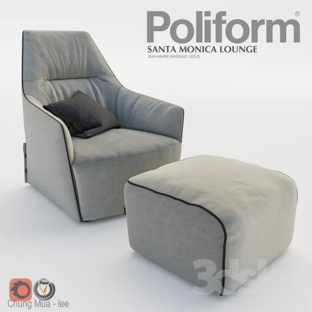 3DSKYFREE – LIVINGROOM - SOFA - SINGLE 3DS MAX MODELS