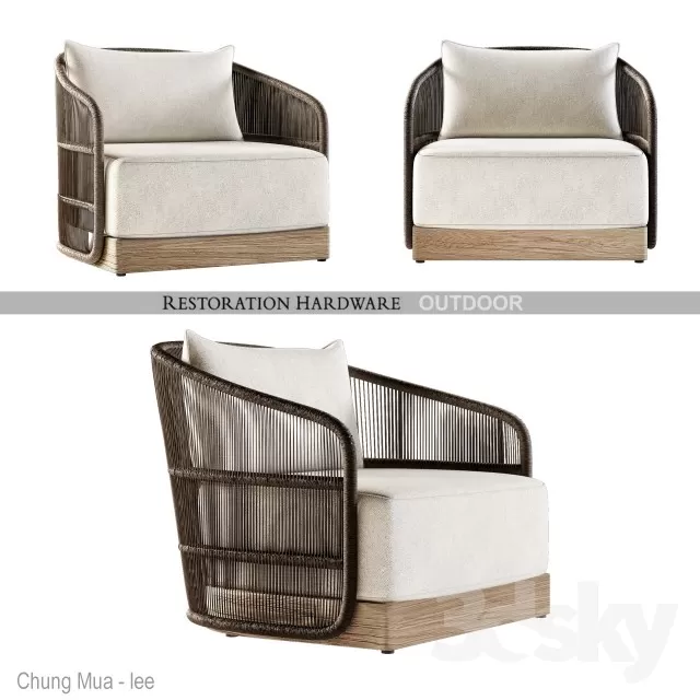 3DSKYFREE – LIVINGROOM - SOFA - SINGLE 3DS MAX MODELS