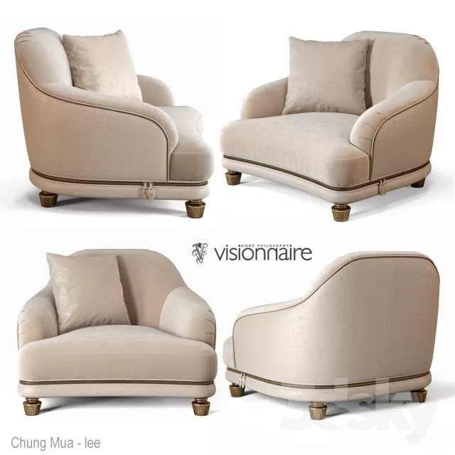 3DSKYFREE – LIVINGROOM - SOFA - SINGLE 3DS MAX MODELS