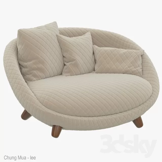 3DSKYFREE – LIVINGROOM - SOFA - SINGLE 3DS MAX MODELS