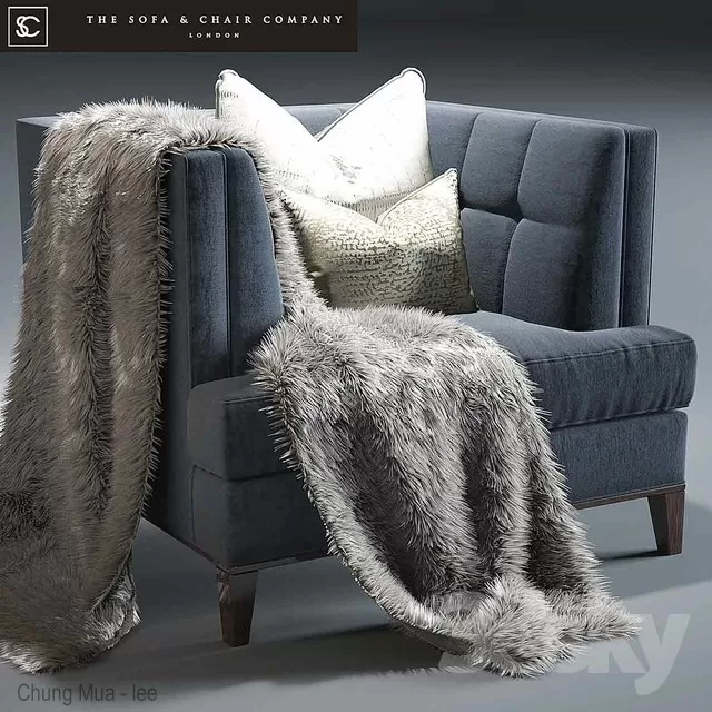 3DSKYFREE – LIVINGROOM - SOFA - SINGLE 3DS MAX MODELS