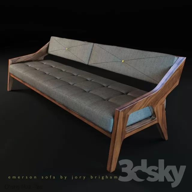 3DSKYFREE – LIVINGROOM - SOFA - WOOD 3DS MAX MODELS
