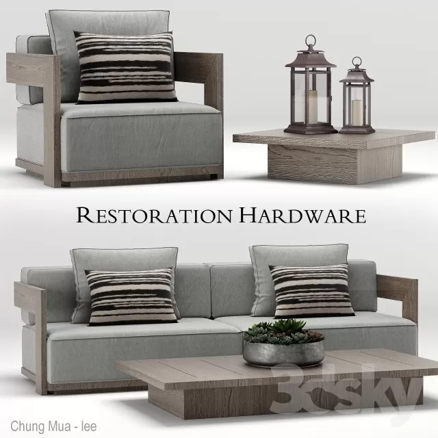 DECOR HELPER – LIVINGROOM – SOFA – WOOD 3D MODELS – 6